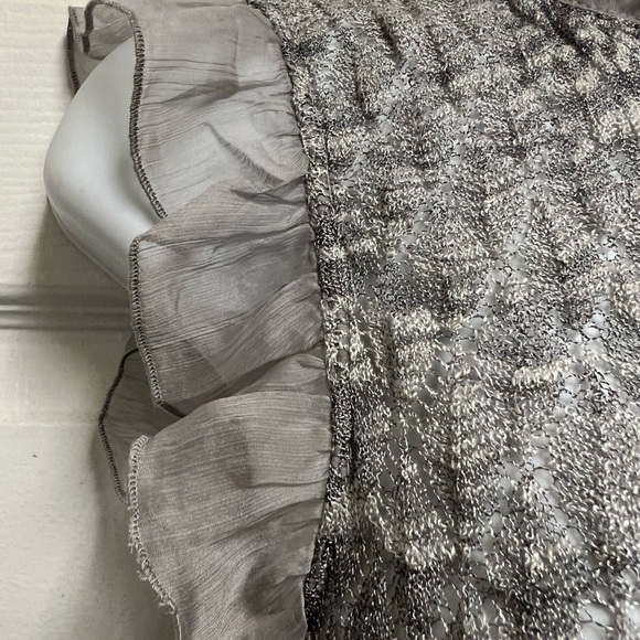 PRESS Grey Ruffled Knit Top - Picture 7 of 10